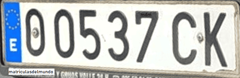 Matrícula de COCHE DE Asturias O-CK 0537